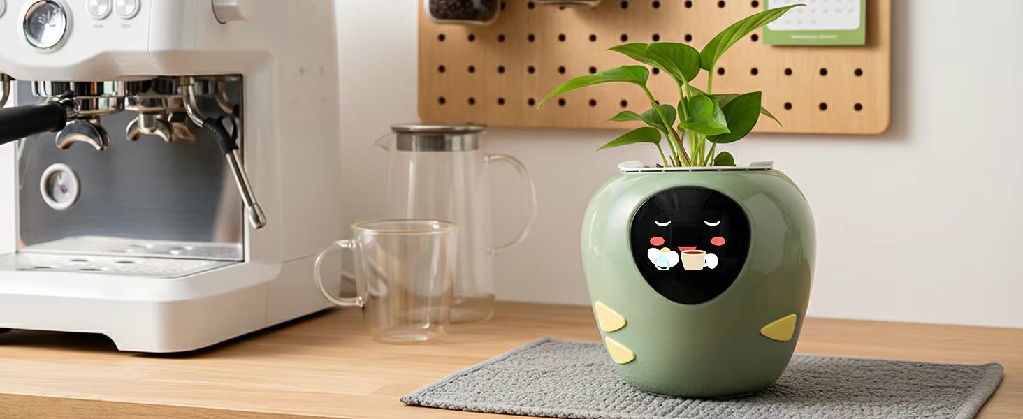 PlantCareBot smart reminder planter on a desk