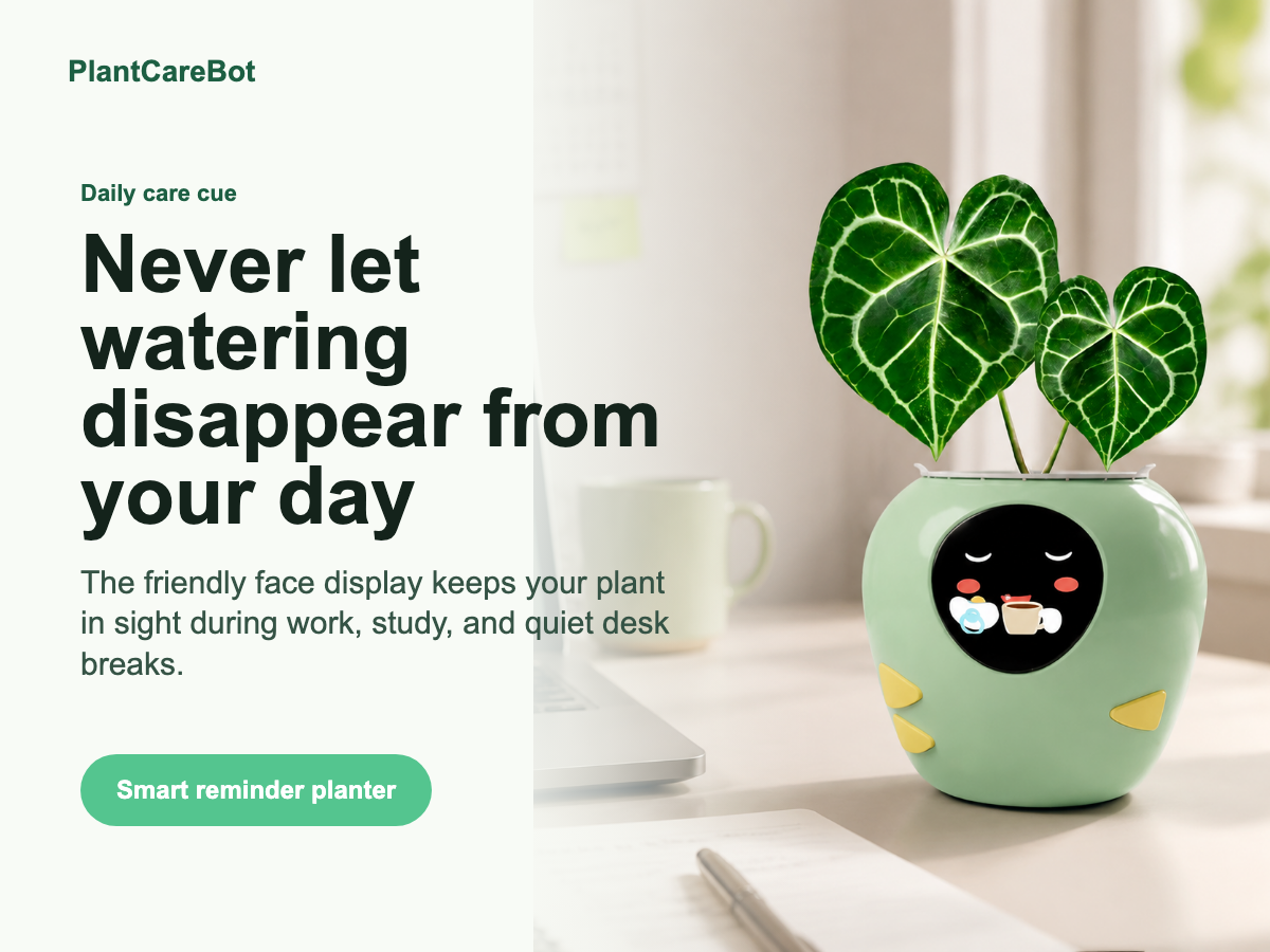 PlantCareBot daily plant care reminder graphic