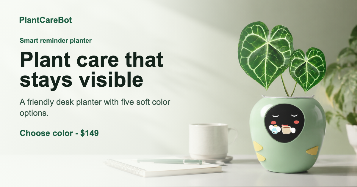 PlantCareBot smart AI reminder planter social preview