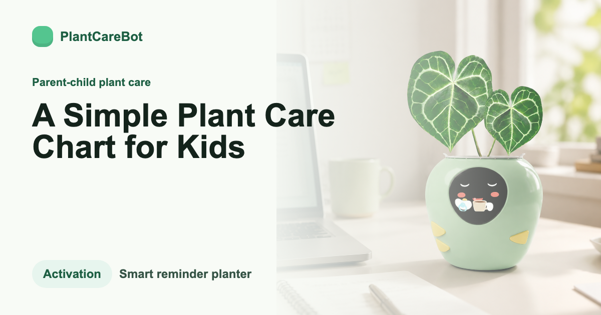 A Simple Plant Care Chart for Kids cover image for PlantCareBot blog