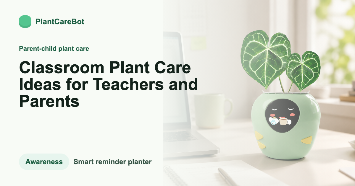 Classroom Plant Care Ideas for Teachers and Parents cover image for PlantCareBot blog