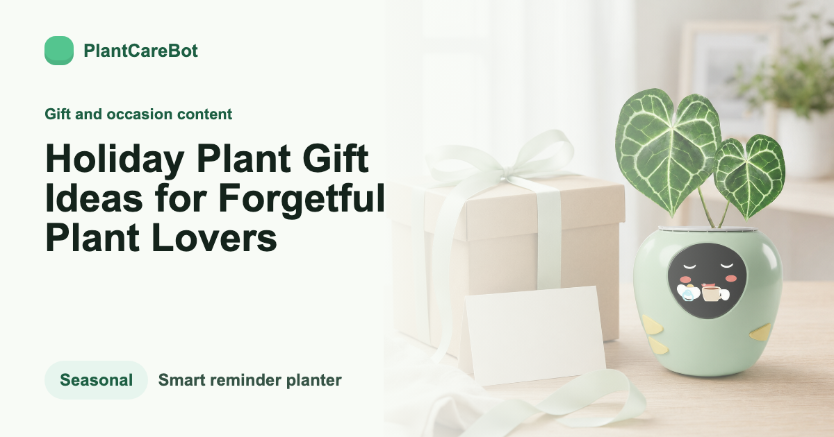 Holiday Plant Gift Ideas for Forgetful Plant Lovers cover image for PlantCareBot blog