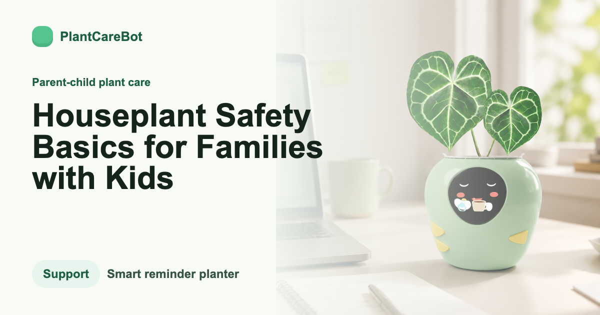 Houseplant Safety Basics for Families with Kids cover image for PlantCareBot blog