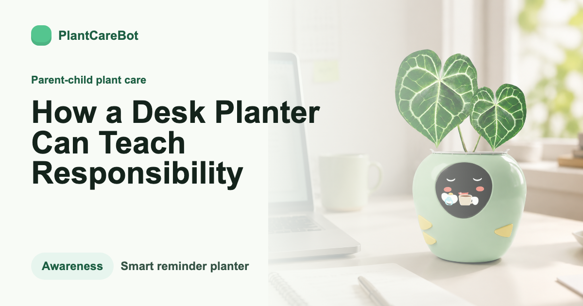 How a Desk Planter Can Teach Responsibility cover image for PlantCareBot blog