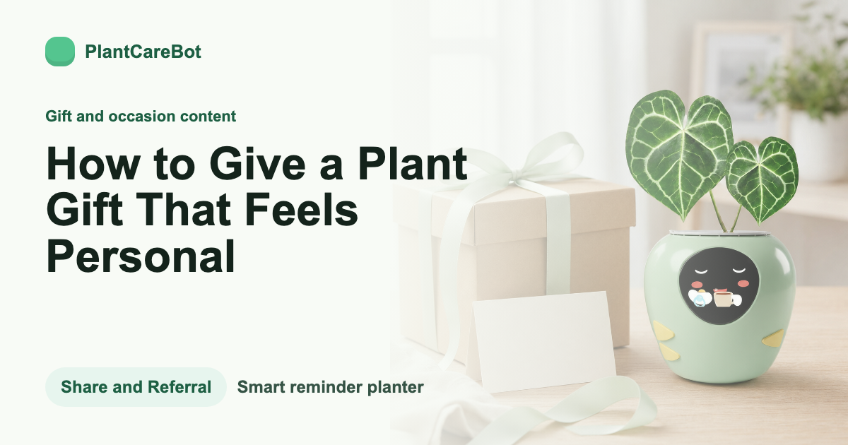How to Give a Plant Gift That Feels Personal cover image for PlantCareBot blog