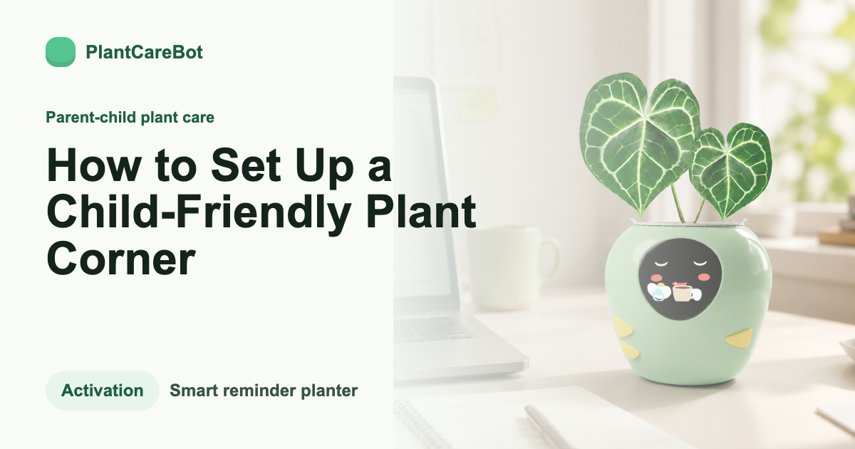 How to Set Up a Child-Friendly Plant Corner cover image for PlantCareBot blog