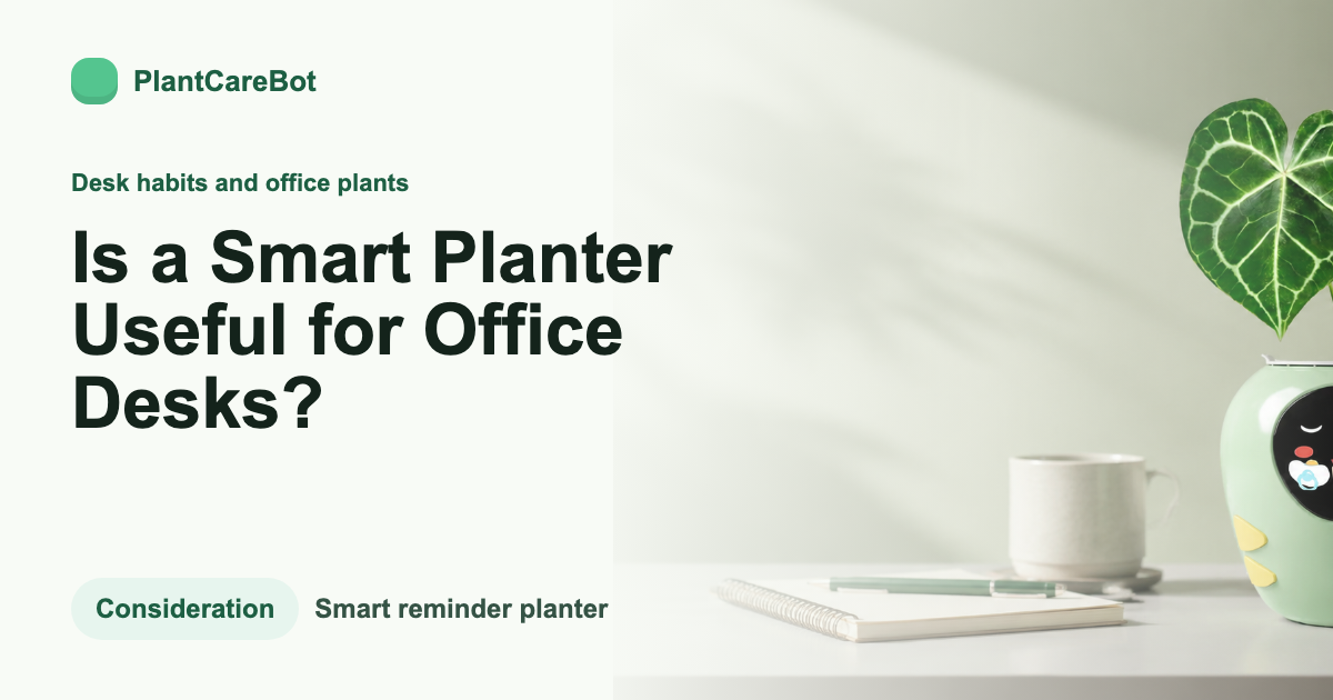 Is a Smart Planter Useful for Office Desks? cover image for PlantCareBot blog