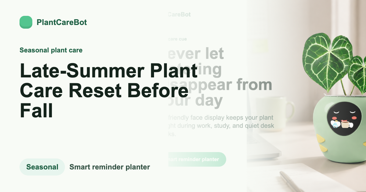 Late-Summer Plant Care Reset Before Fall cover image for PlantCareBot blog