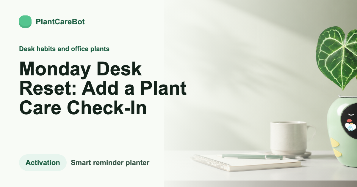 Monday Desk Reset: Add a Plant Care Check-In cover image for PlantCareBot blog