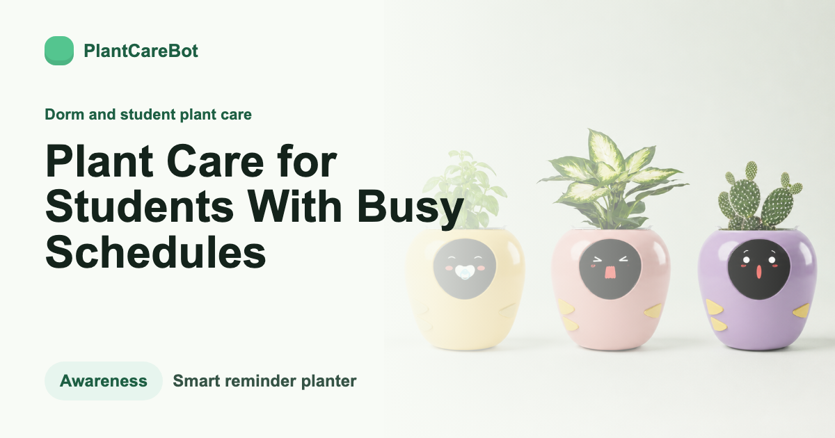 Plant Care for Students With Busy Schedules cover image for PlantCareBot blog