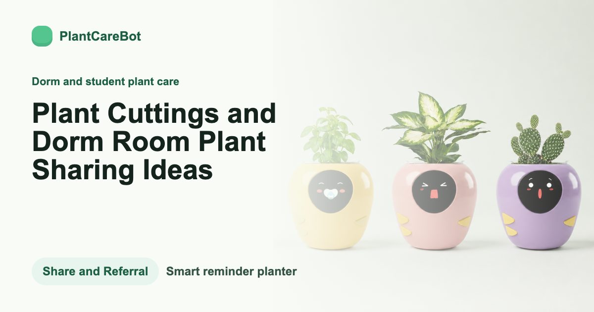 Plant Cuttings and Dorm Room Plant Sharing Ideas cover image for PlantCareBot blog