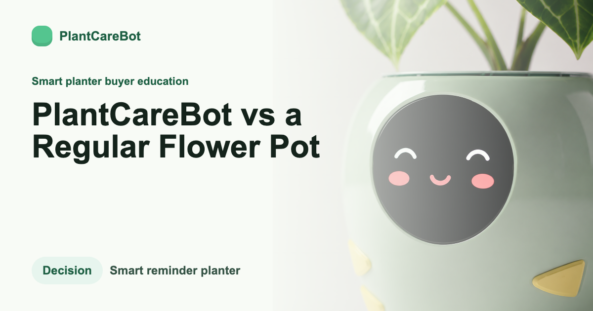 PlantCareBot vs a Regular Flower Pot cover image for PlantCareBot blog