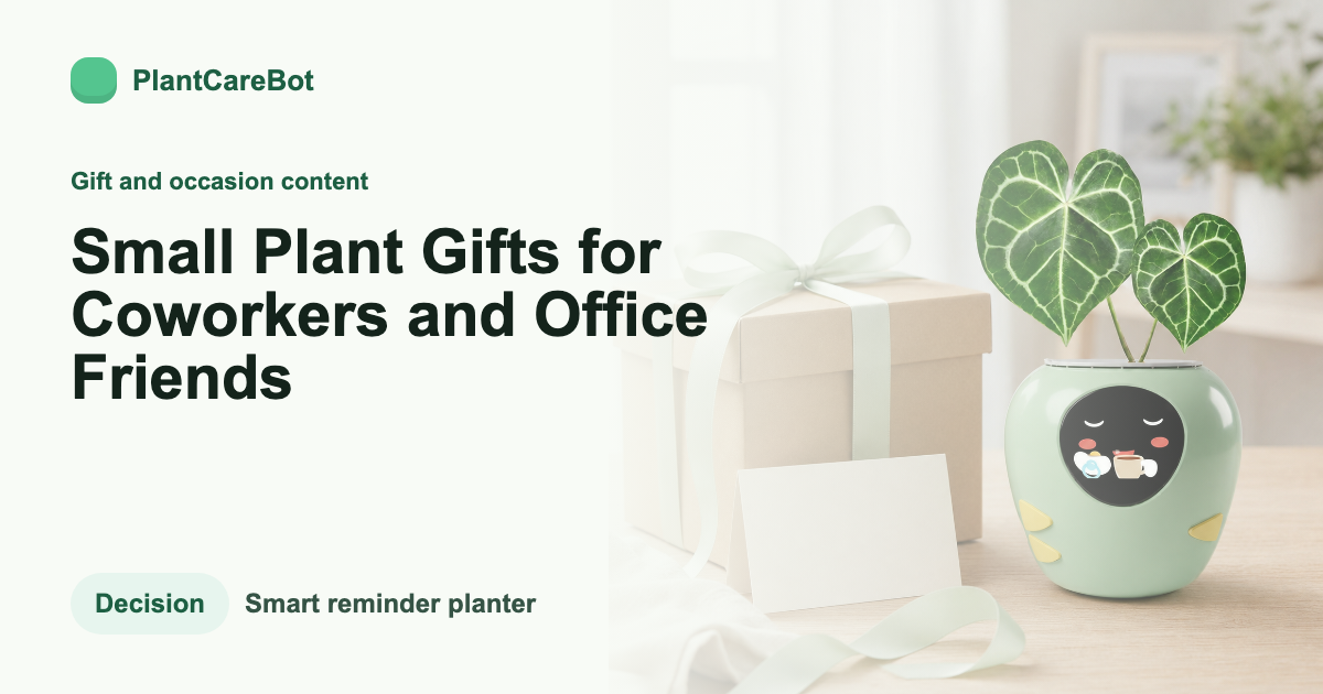 Small Plant Gifts for Coworkers and Office Friends cover image for PlantCareBot blog