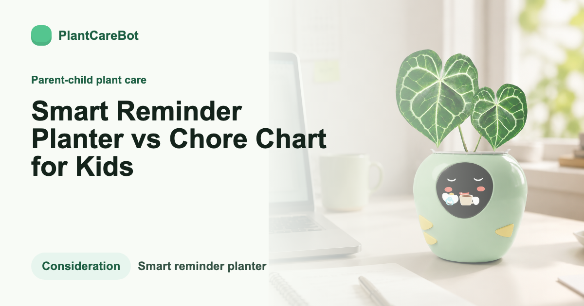 Smart Reminder Planter vs Chore Chart for Kids cover image for PlantCareBot blog