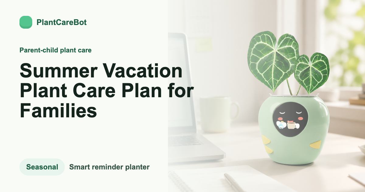 Summer Vacation Plant Care Plan for Families cover image for PlantCareBot blog