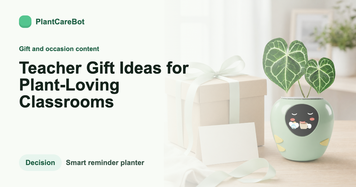 Teacher Gift Ideas for Plant-Loving Classrooms cover image for PlantCareBot blog